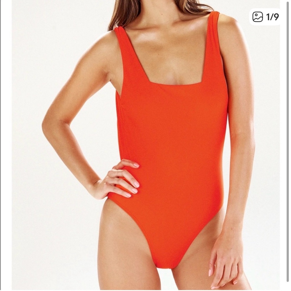 Ookioh Vibrant Orange One-Piece Swimsuit